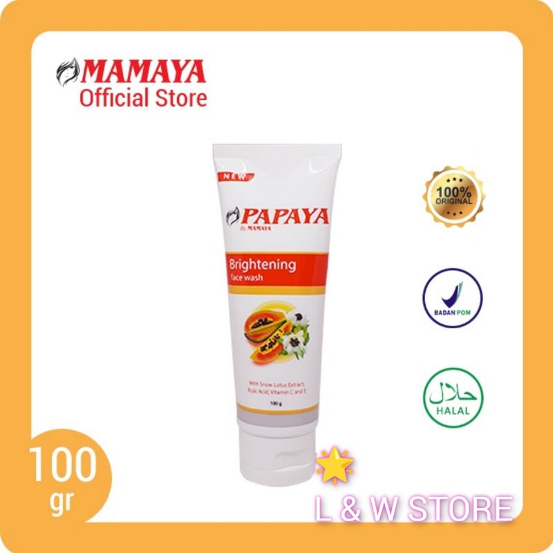 Papaya Mamaya Brightening Face Wash 100gr/BPOM DAN HALAL