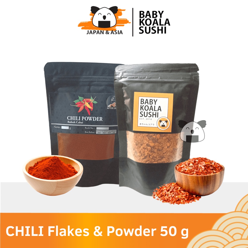 Chili Flakes Chilli Powder Togarashi 50g | Cabe Bubuk Super Cabai Pedas Kasar Halus