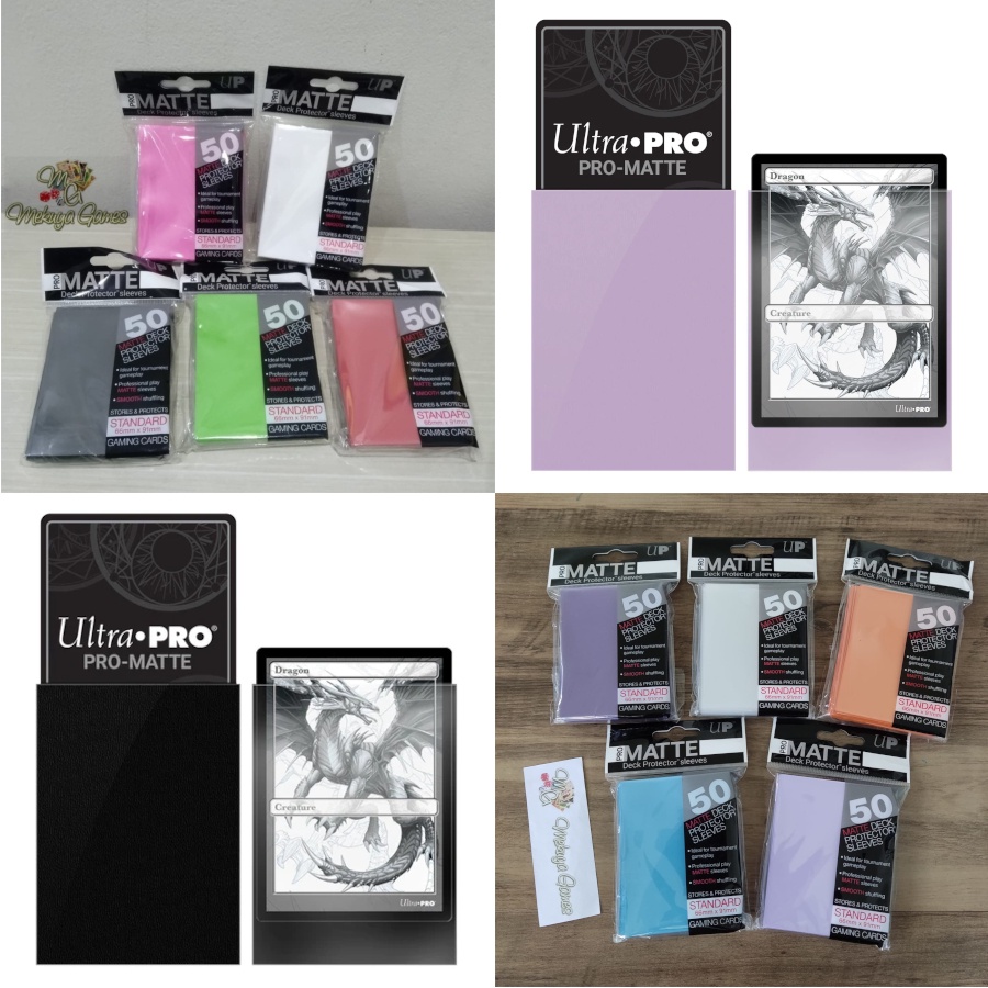 Ultra Pro Solid Matte Gloss Standard Deck Protectors 50 Sleeves Pokemon Magic TCG KPOP Ungu Lilac Hi