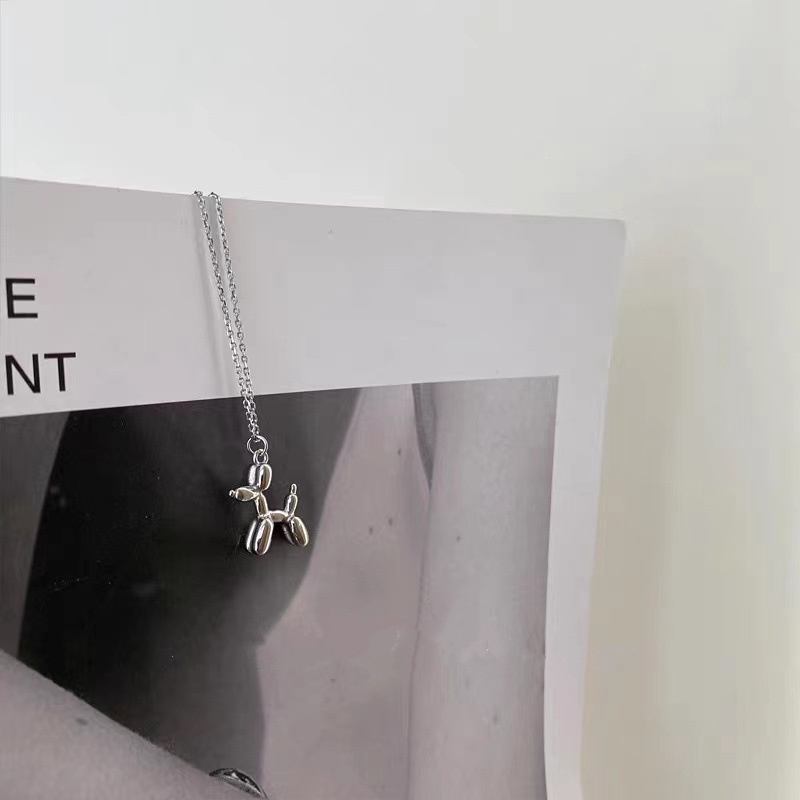 Kalung Dengan Liontin Bentuk Balon Anjing Tiga Dimensi Untuk Pria Dan Wanita