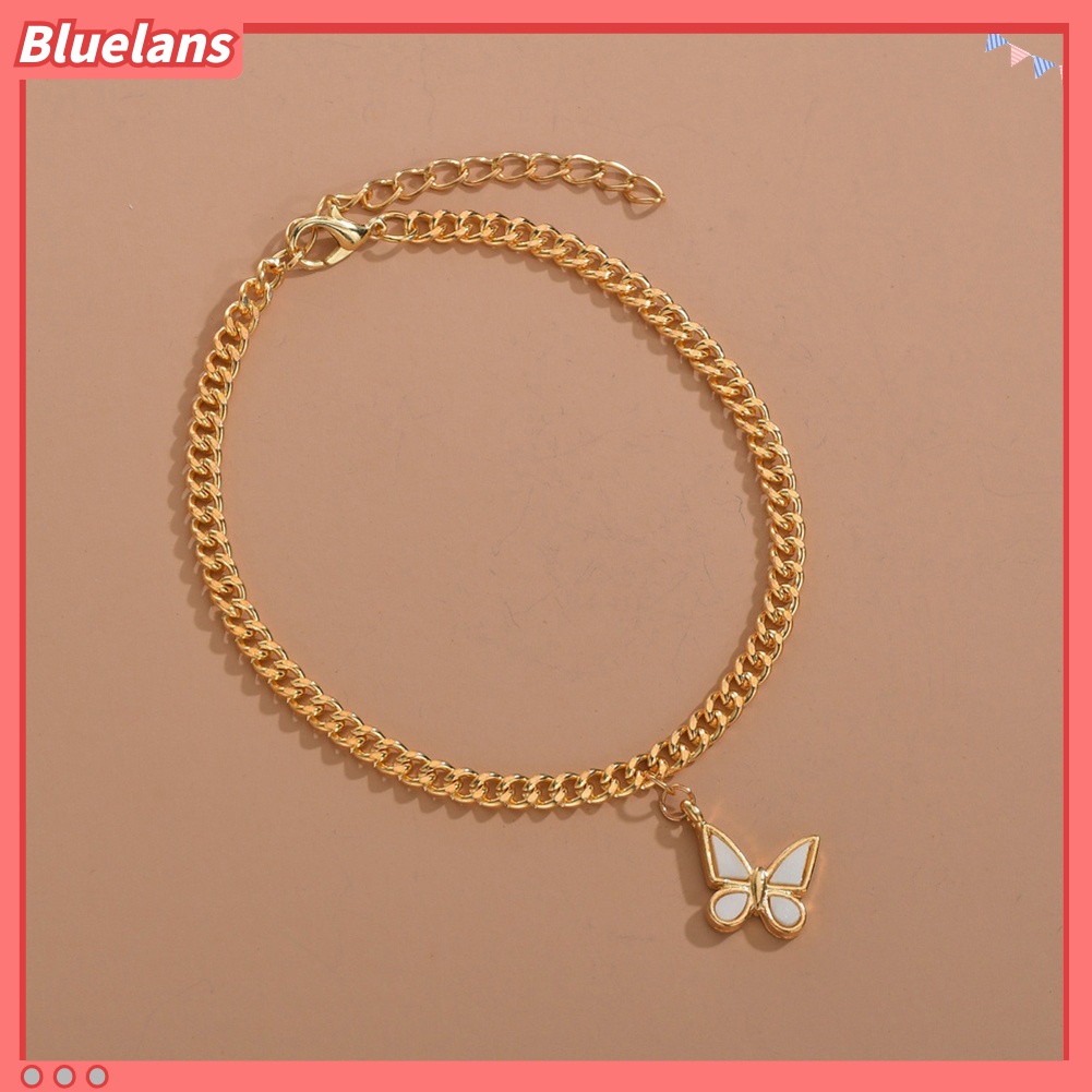 Gelang Kaki Adjustable Desain Butterfly Gaya Elegan Untuk Wanita