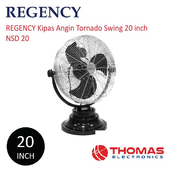 REGENCY Kipas Angin Tornado Swing 20 inch NSD 20 GARANSI RESMI