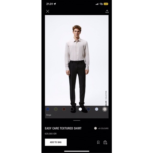 kemeja zara cowok original store