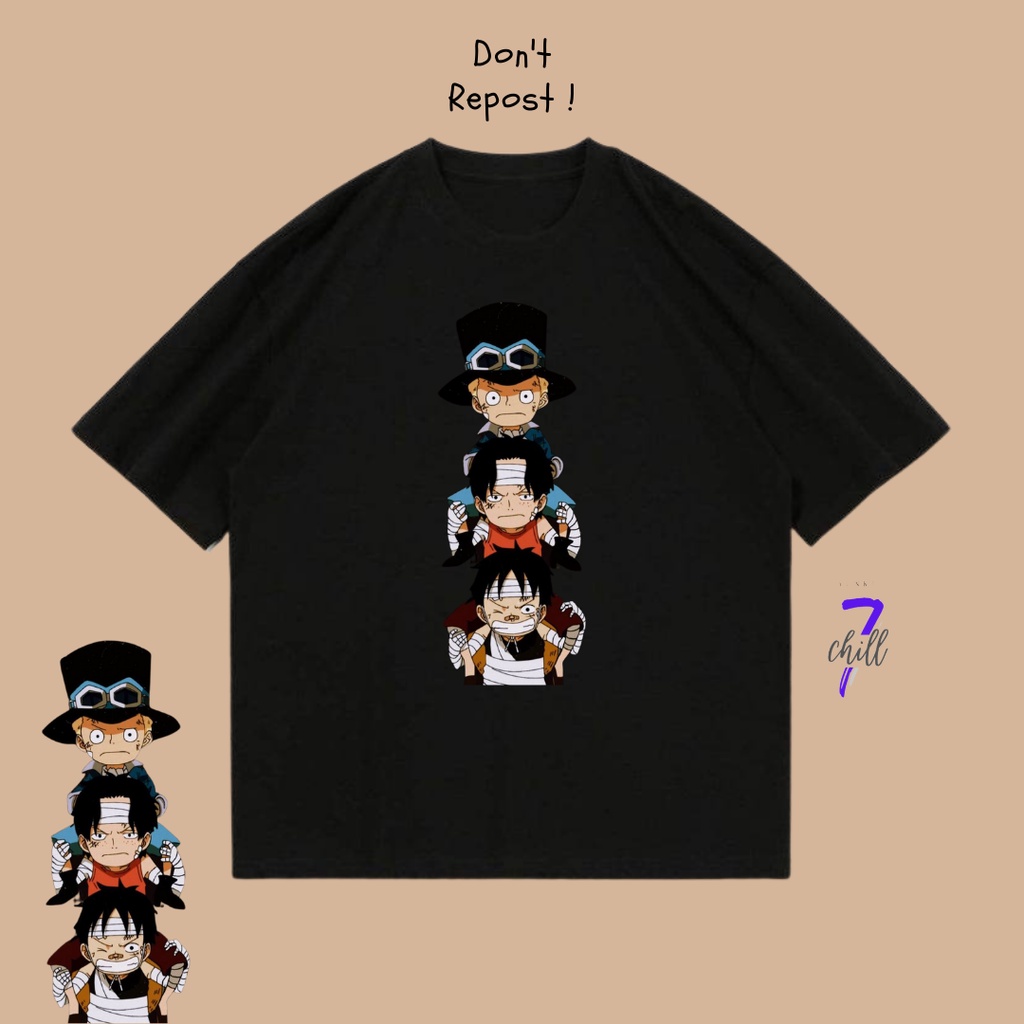 KAOS PRIA ONEPIECE ANIME SHIRT POLOS DEWASA SHIRT LENGAN PENDEK WANITA DISTRO BAJU HITAM OVERSIZE KE
