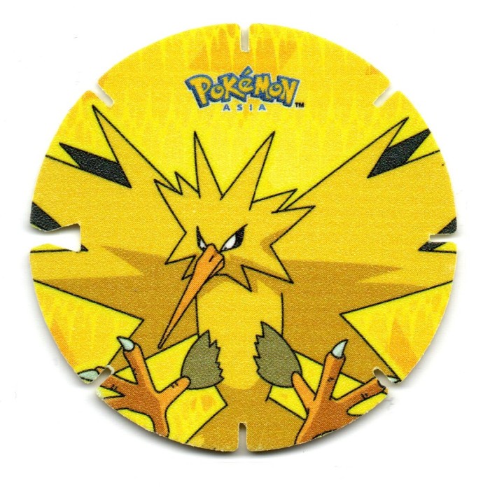 Koin Pokemon Tazos 28 Zapdos Chiki Balls