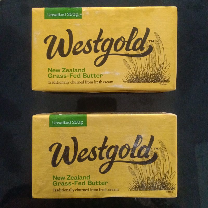 

westgold west gold butter barter mentega tawar import new Zealand premium berkualitas halal murah 250 gram