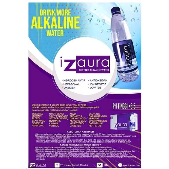 

air kesehatan izaura pH 8,5