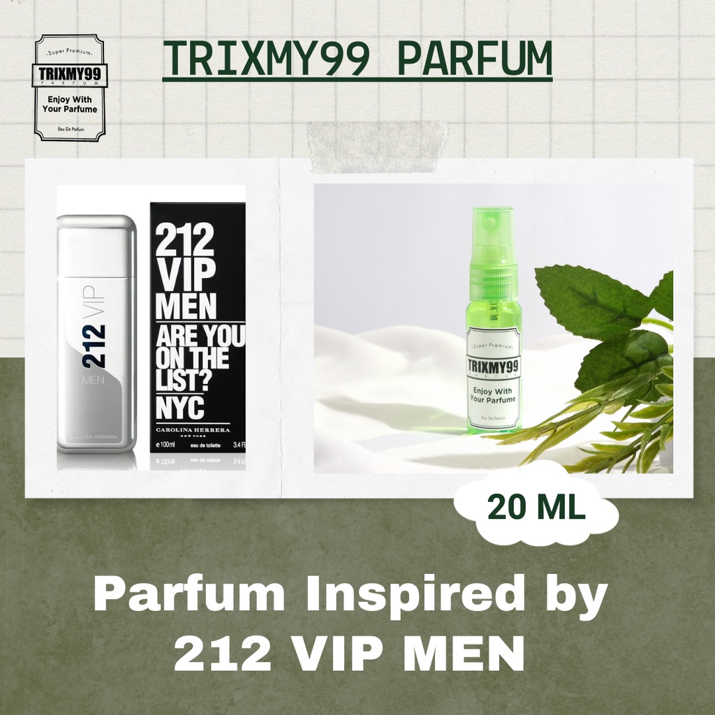 Parfum Refill Minyak Wangi Refile Pria 20 ML inspired by Parfume 212 VIP MEN