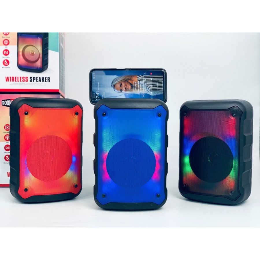 Speaker Bluetooth Soonbox S39 RGB 5Inch + MIC WIRELESS SPEAKER PORTABLE SPEAKER MUSIC BOX BLUETOOTH