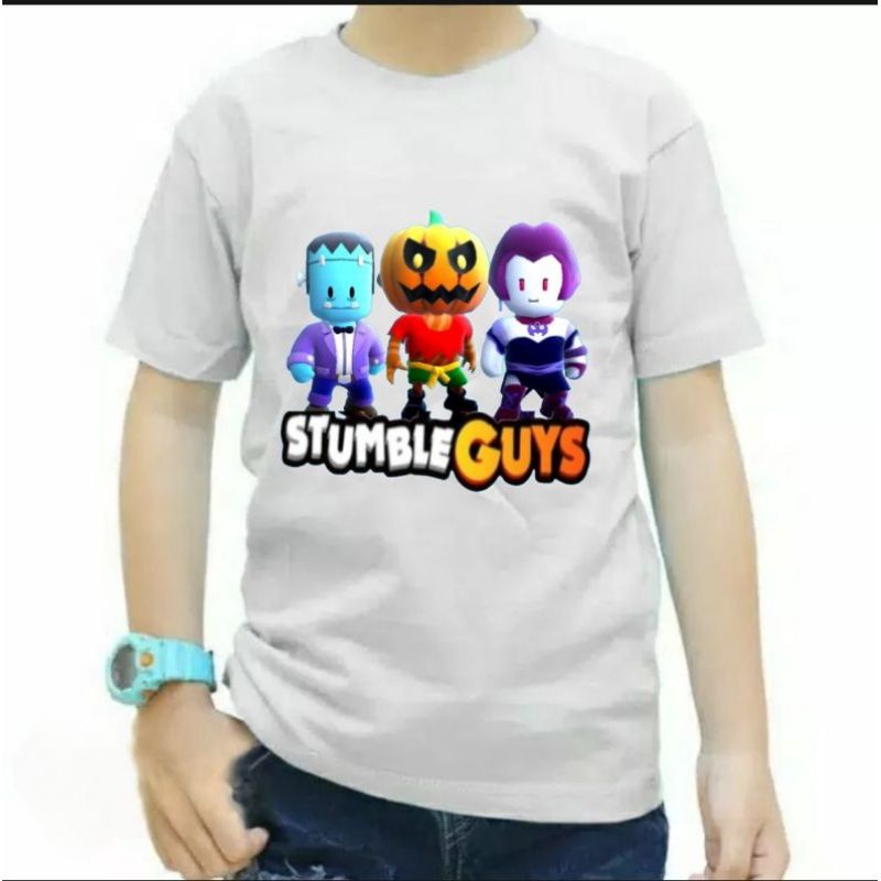 BAJU KAOS ANAK LAKI -LAKI/PEREMPUAN 1-12 TAHUN MOTIF STUMLE GUYS HALLOWEN