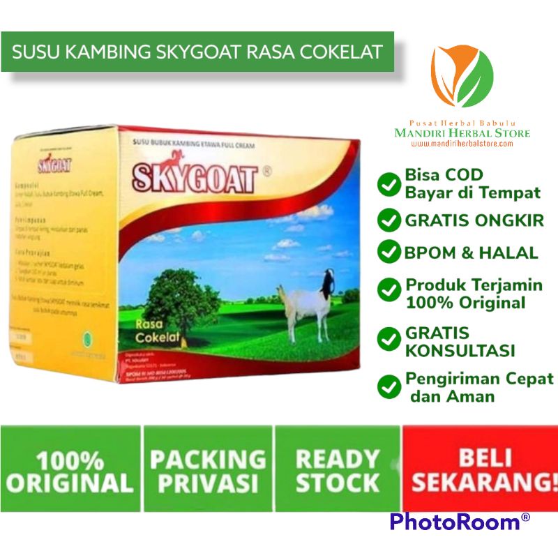 

SKY G0AT Susu Bubuk Kambing Etawa Full Cream Rasa Coklat