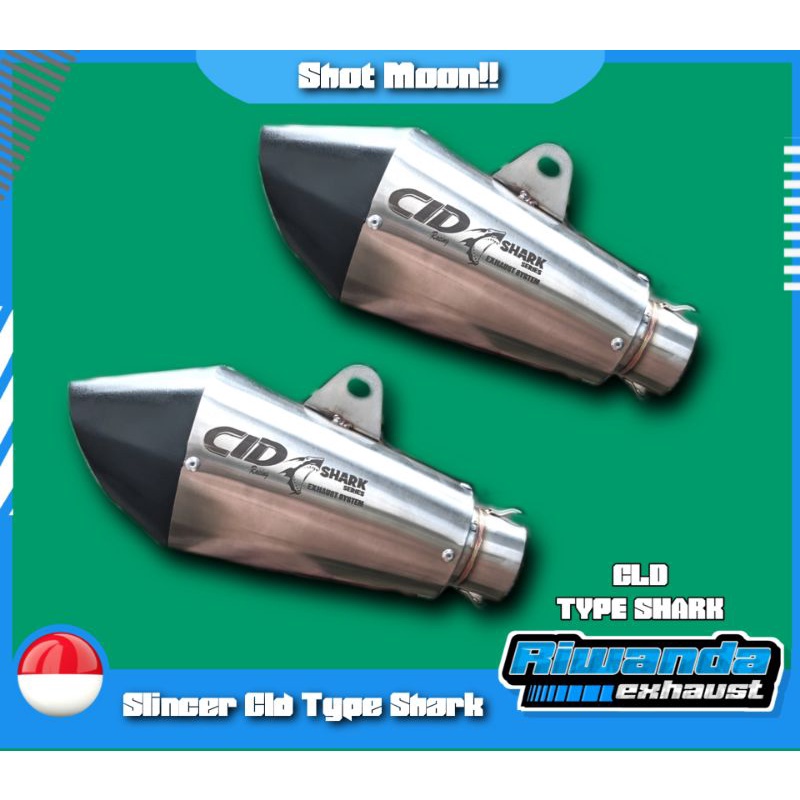 KNALPOT CLD TYPE SHARK SERIES INLET 38MM - 50MM / SILENCER SLINCER SLENCER CLD SHARK SERIES PENDEK B