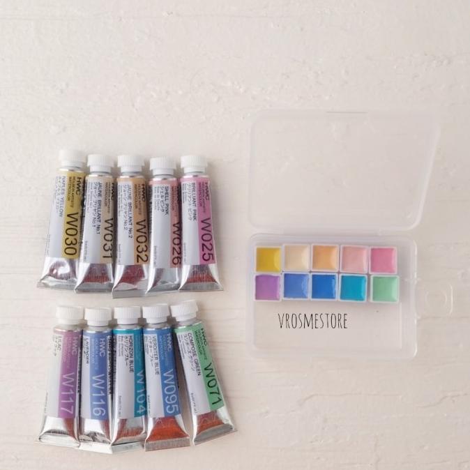 

[COD] Holbein Pastel Set Watercolor share in minipan 10 warna STOK TERBATAS Kode 763