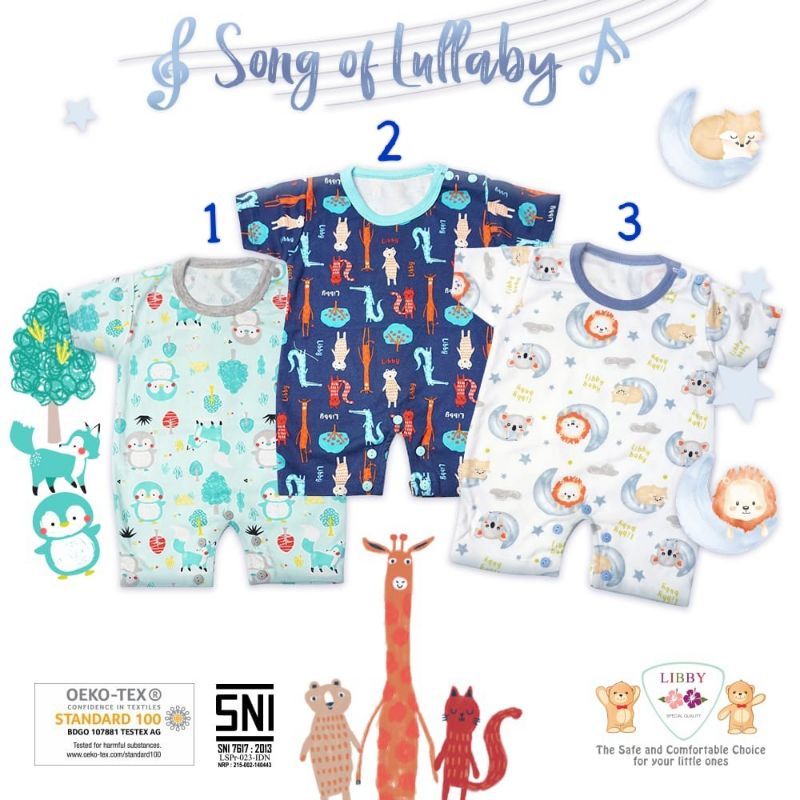 Libby Baju Kodok Segiempat Motif Song of Lullaby