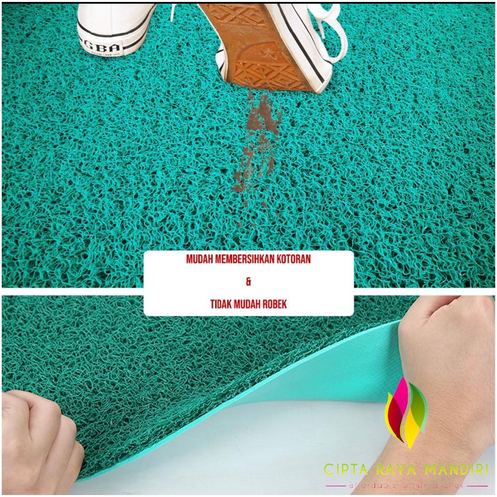 Keset Karpet Karet PVC Mie TEBAL/ Keset RUMAH Bihun Tebal 15mm Size 60 x 90cm