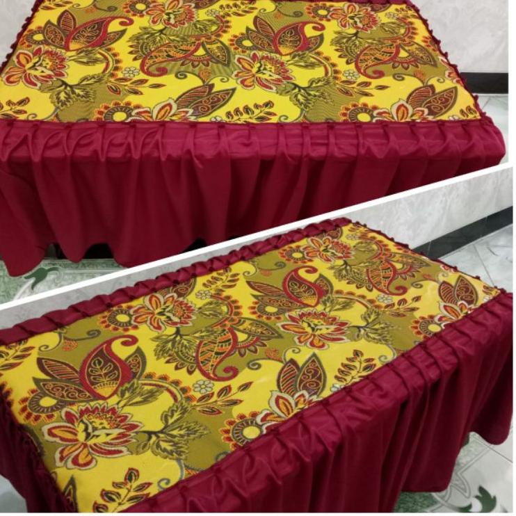 Murah Meriah TAPLAK MEJA TAMU MEWAH RUMBAI PERSEGI PANJANG