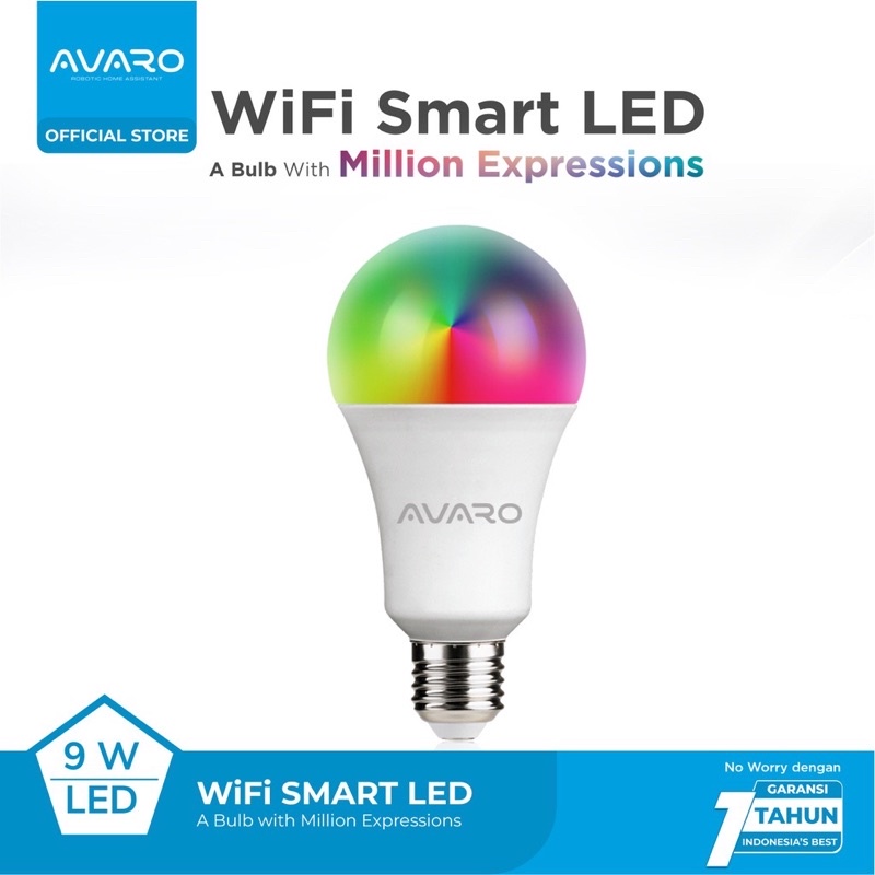 Avaro Smart LED LIGHT BULB RGBWW 9W 12W Wifi 10W Bluetooth Wireless IoT - Home Automation Smart Light Bulb Led