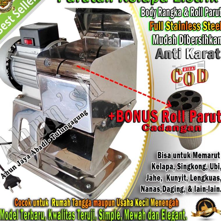 [KODE L8COW] Mesin Parut Kelapa Parutan Singkong Jahe Kunyit Nanas Daging Parutan Kelapa Listrik Ser