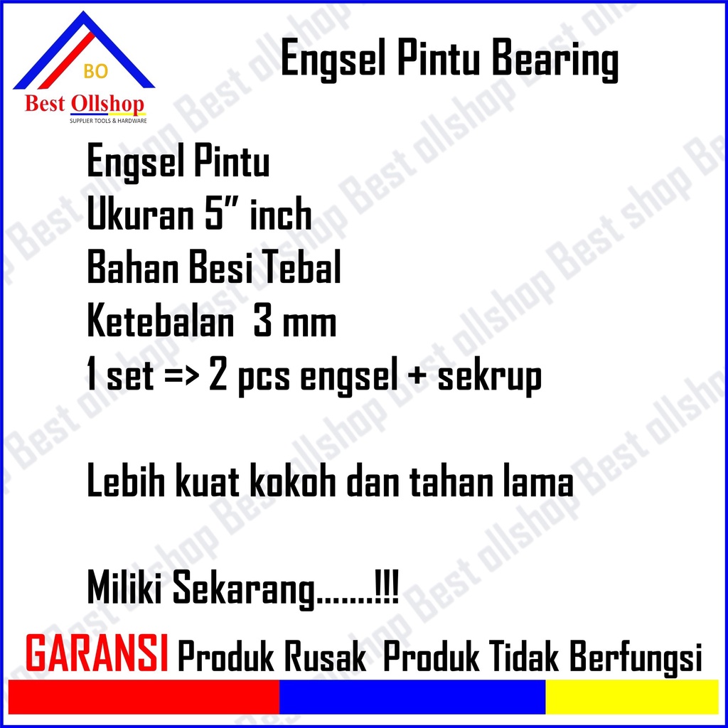 Engsel pintu bearing 5 inch GP / Engsel jendela / Engsel Pintu Rumah 5 Baut CP