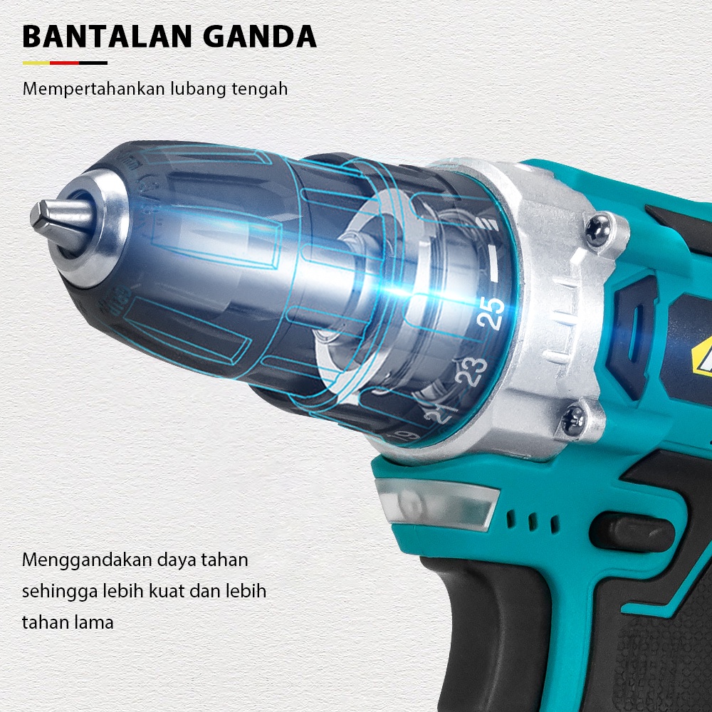 IXCE bor listrik 68VF / 88VF / 168VF Bor cordless Mesin bor Bor Tanpa Kabel  3-Tujuan hingga 2000 rpm 35NM Isi Ulang Harga grosir bisa nego