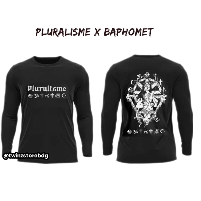 KAOS PLURALISME BAPHOMET KAOS DISTRO UNITY DIVERSITY  PAKAIAN PRIA SOCIAL TOLERANCE COMBAD 30s