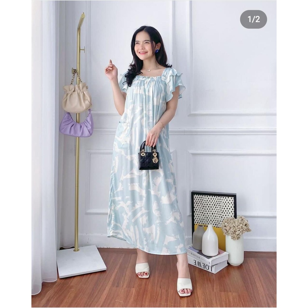 KITTY DRESS/DRESS KERUT DADA/DASTER RAYON KERUT DADA/DASTER RAYON BUSUI/DASTER KERUT RAYON ADEM