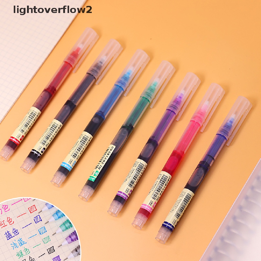 (lightoverflow2) 2pcs Pulpen Gel Standar Eropa Quick Dry