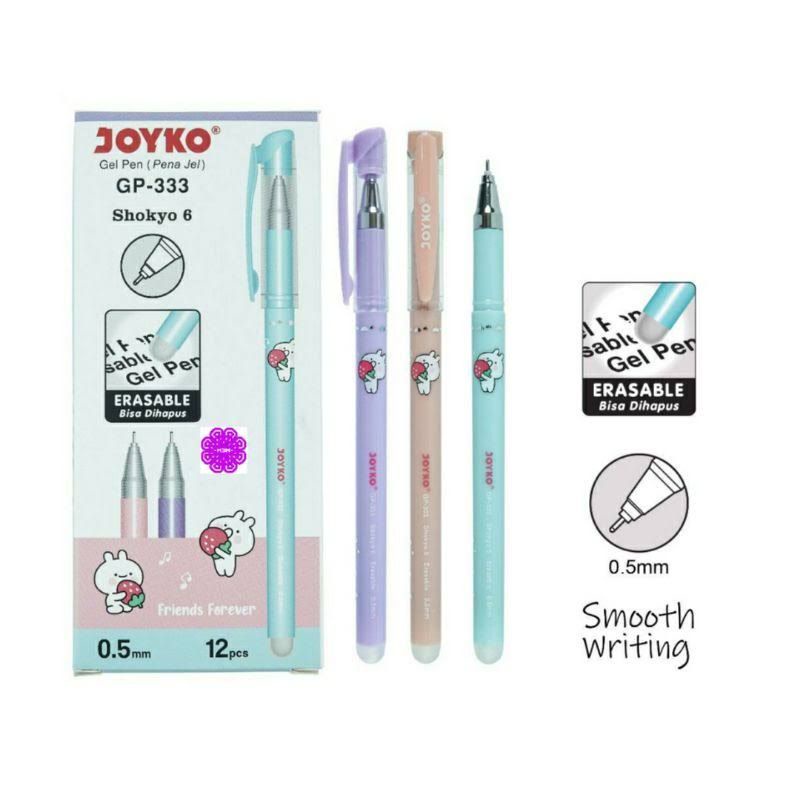 

Pulpen joyko Gel pen Erasable pen GP-333/334/321 12 pcs