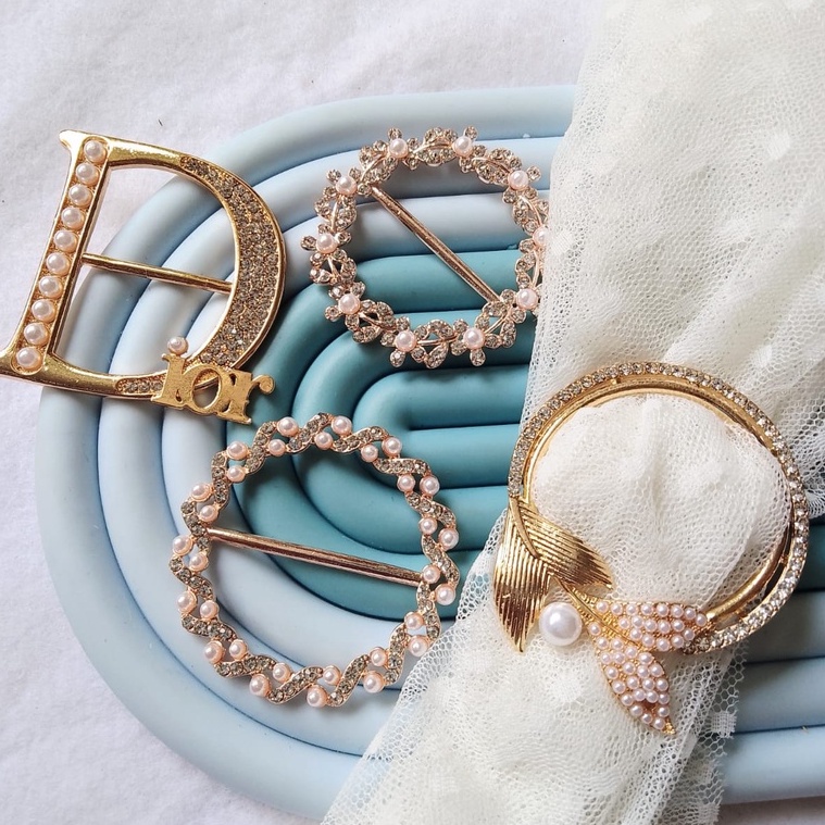 Ring Gesper Untuk Hijab Terbaru I Aksesoris Kerudung Segiempat