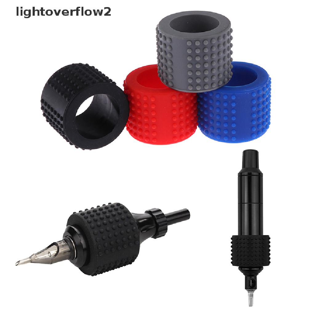 (lightoverflow2) 1pc Cover Grip Pen Tattoo 25mm Bahan Silikon Anti Slip (ID)