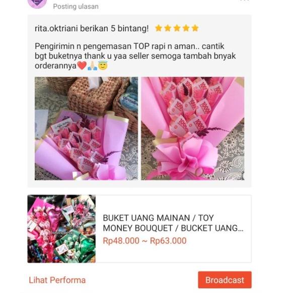

TERLARIS BRANDS FESTIVAL BUKET UANG MAINAN / TOY MONEY BOUQUET / BUCKET UANG MAINAN BERBENTUK BUNGA KUNCUP 