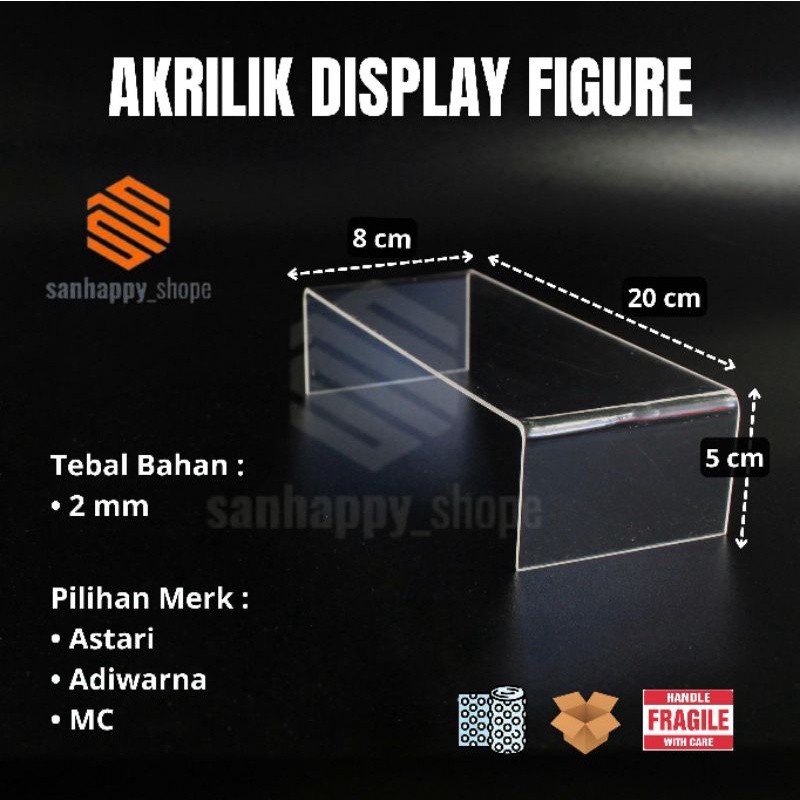 Akrilik rak display pajangan action figure tas etalase / akrilik dudukan tas pajangan/ rak susun untuk pajangan figure display lipstik parfum tebal 2mm-5mm