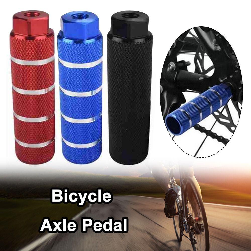R-FLOWER 1pasang Pedal As Sepeda Olahraga Luar Ruangan As Belakang Aksesori Bersepeda Pijakan Kaki Tuas Silinder Grip