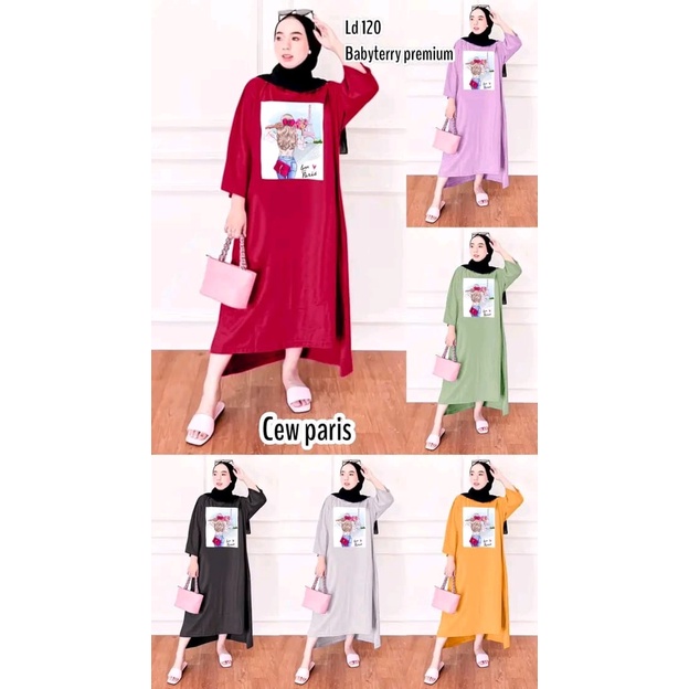 Busana Muslim Alvina Midi  DRess jumbo Terbaru 2022 / Baju Muslim Kondangan Elegan mewah dan Murah V