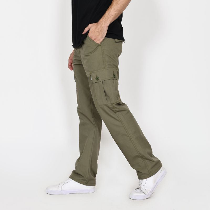 STOUMIZED - Celana Cargo - Combat Slim - Olive