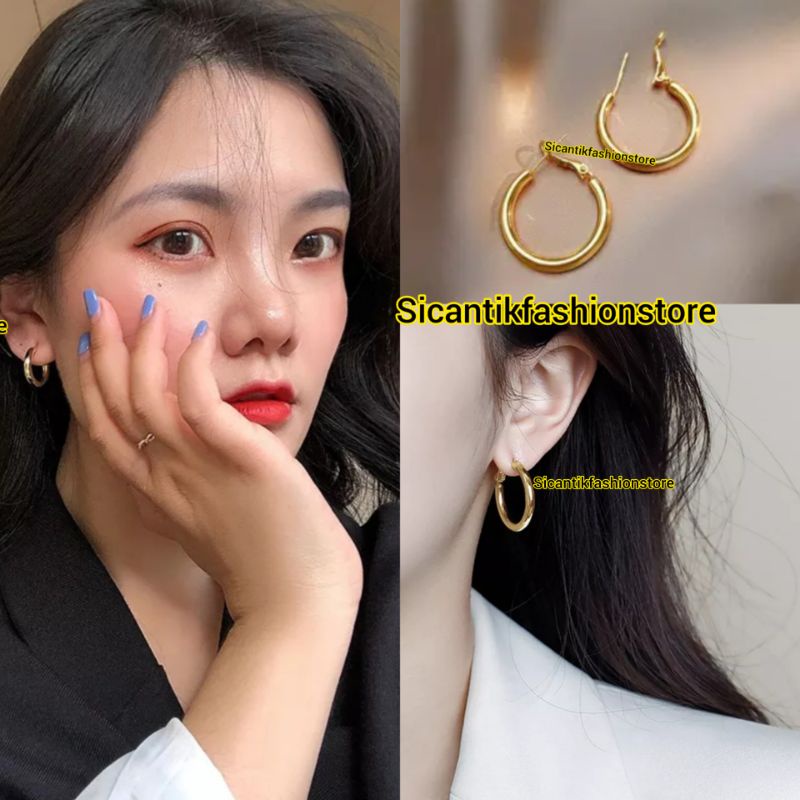 ANTING WANITA TUSUK GOLD TITANIUM TERBARU TERLARIS FASHION WANITA ANTI KARAT SELAMANYA ANTING TITANIUM WANITA POLOS TERBARU 20022 Anting Titanium Wanita Korea Terbaru Terlaris Anti Karat Selamanya Anting Fashion Wanita Perhiasan Wanita Anting Wanita Tusuk