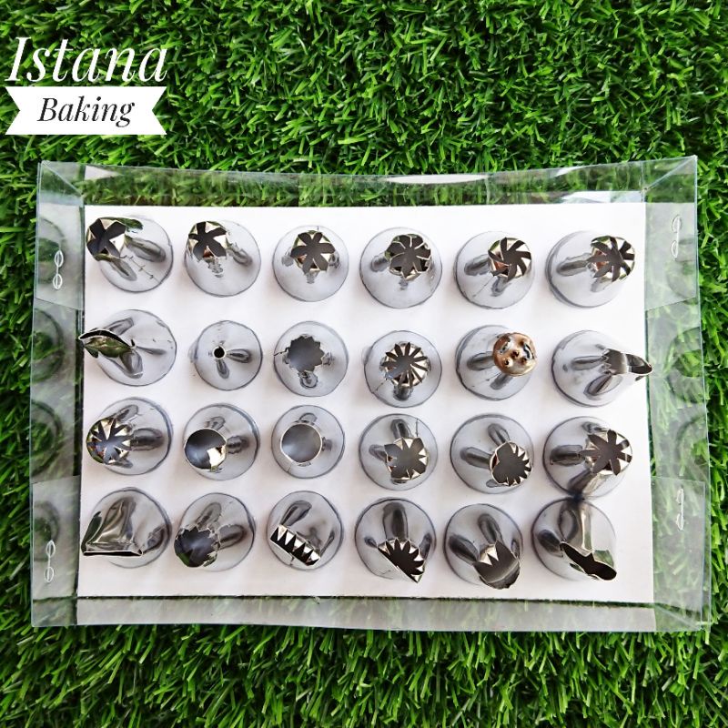 Istana Baking Spuit Stainless 1set isi 24pcs Termurah Terlaris Tebal Serbaguna Awet Multifungsi