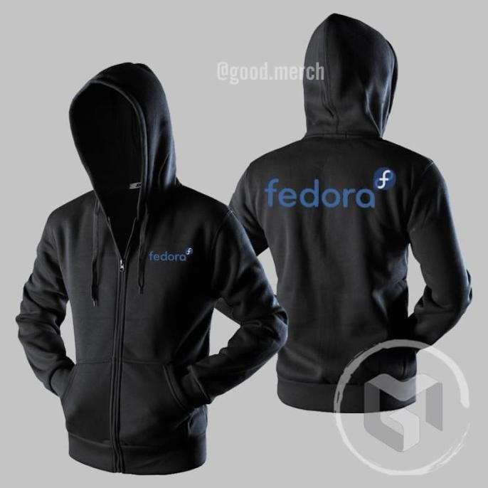 Jaket Pria Fedora Linux Sweater Distro Polos