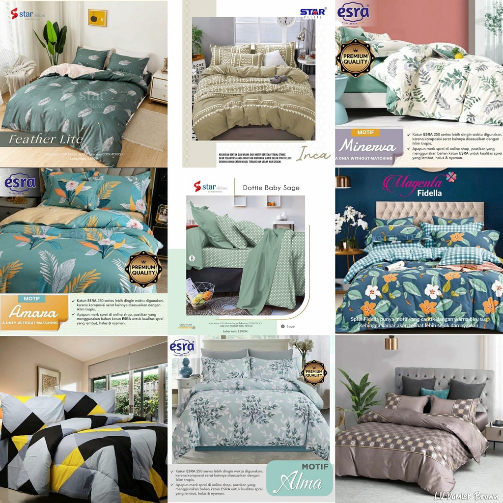 SPREI MURAH /SET SPREI KATUN PREMIUM LOKAL T30