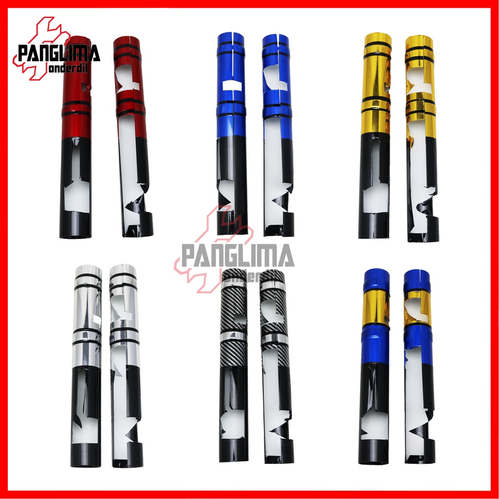 Cover Shock Depan Vario 110-125-150 FI LED Esp &amp; Beat Lama-Karbu-FI-F1-New-eSP-Pop-Street &amp; Scoopy &amp; Spacy &amp; Genio Penutup Shok-Sok Bottom Merah Biru Kuning Silver Karbon Two Tone