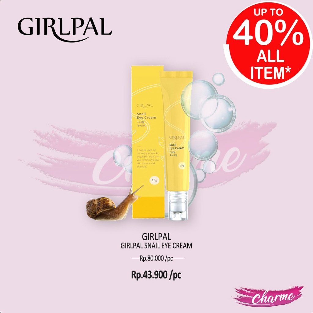 (READY &amp; ORI) GIRLPAL Snail Eye Cream Golden Firming Serum Moisturizer BPOM