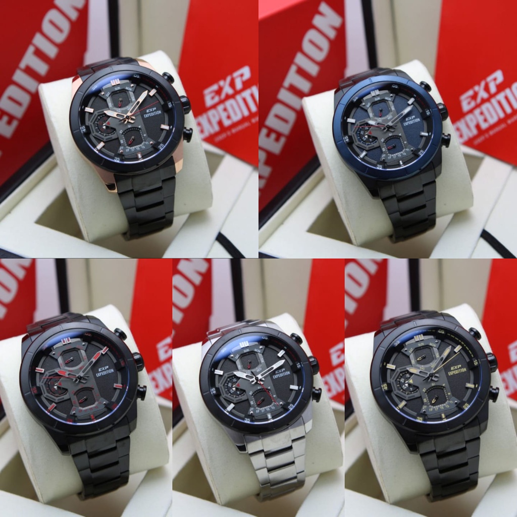 JAM TANGAN PRIA EXPEDITION E 6828 E6828 EXP 6828 BLACK ORIGINAL GARANSI 1TAHUN