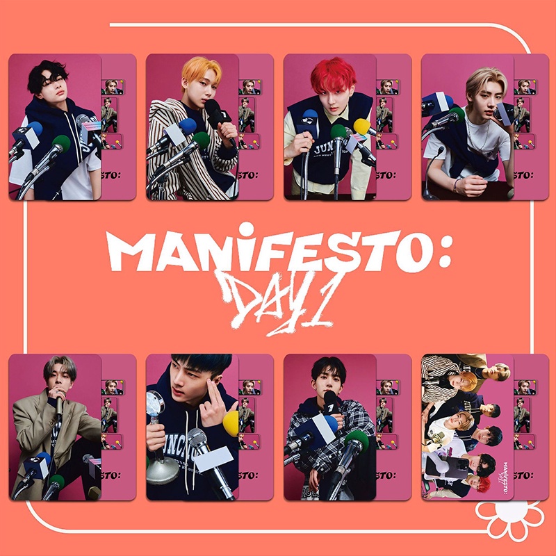 8pcs / set Kartu Pos ENHYPEN Foto MANIFESTO DAY 1 Album Untuk Koleksi