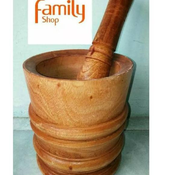 Max Sale--LUMPANG KAYU / TUMBUKAN KAYU / ULEKAN KAYU + ALU LUMPANG RUJAK BEBEK TEBAL