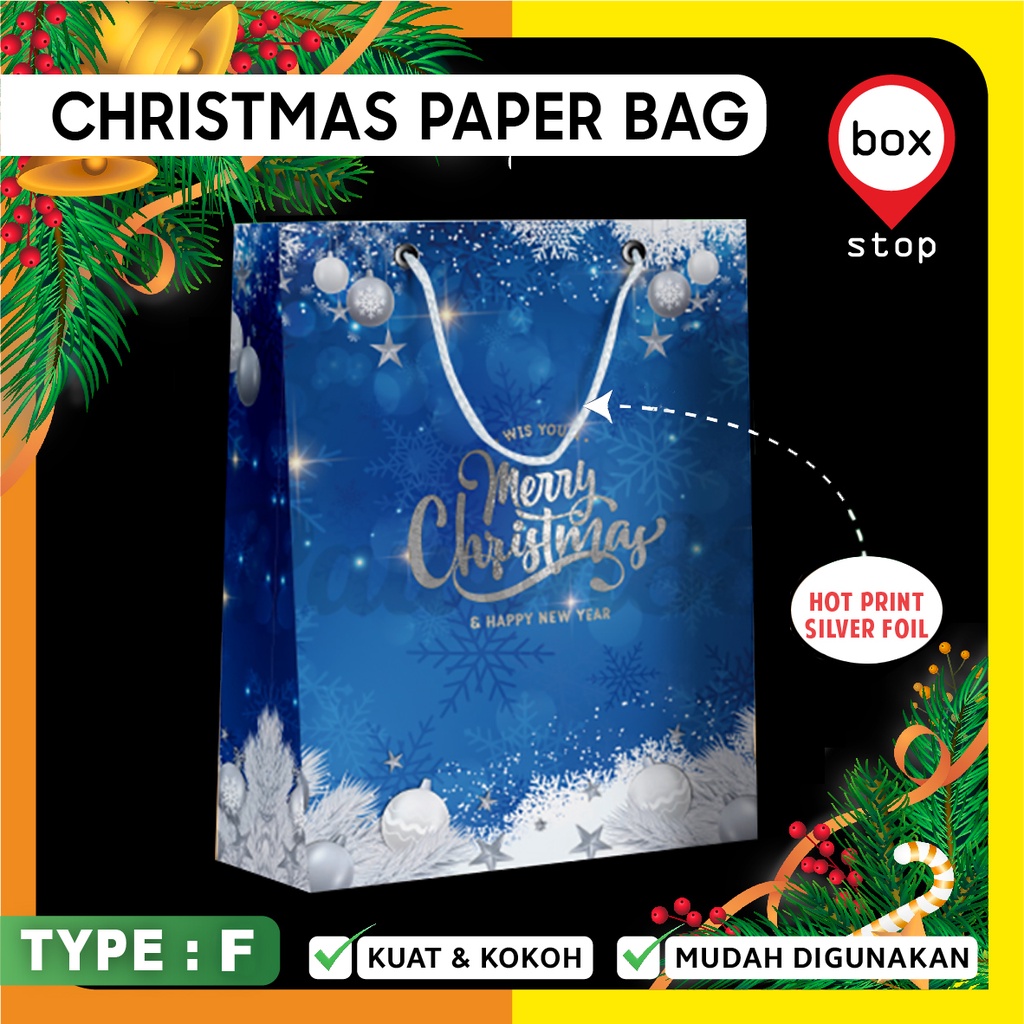 

Paper Bag Natal - Paper Bag Christmas| 15x8x20 cm Varian (5 pcs)