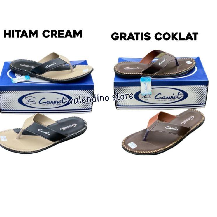 Ready BELI 1 GRATIS 1 Sandal Carvil Pria Japit / Sandal Slide Pria / Sandal Casual Pria / Sandal Ter