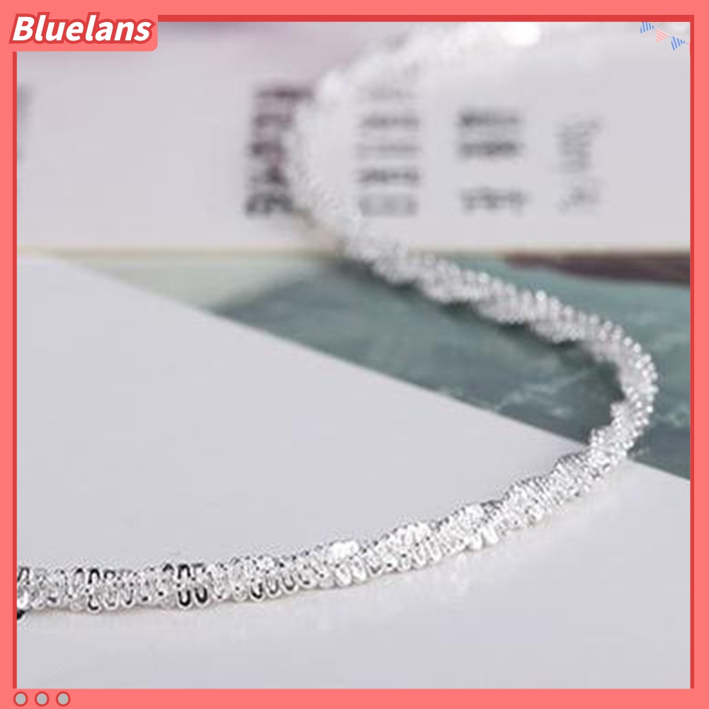 Gelang Kaki Rantai Lapis Silver Untuk Wanita