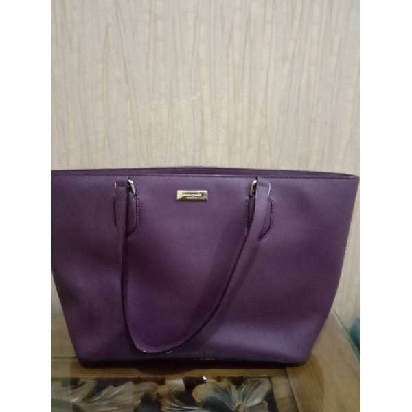 PRELOVED KATE SPADE TOTEBAG WINE ORIGINAL