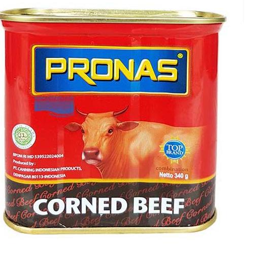 

️✔️✔️ ☘️ MUMTAAZZTORE ☘️ PRONAS Corned Beef Kornet Sapi Regular 340gr grosir