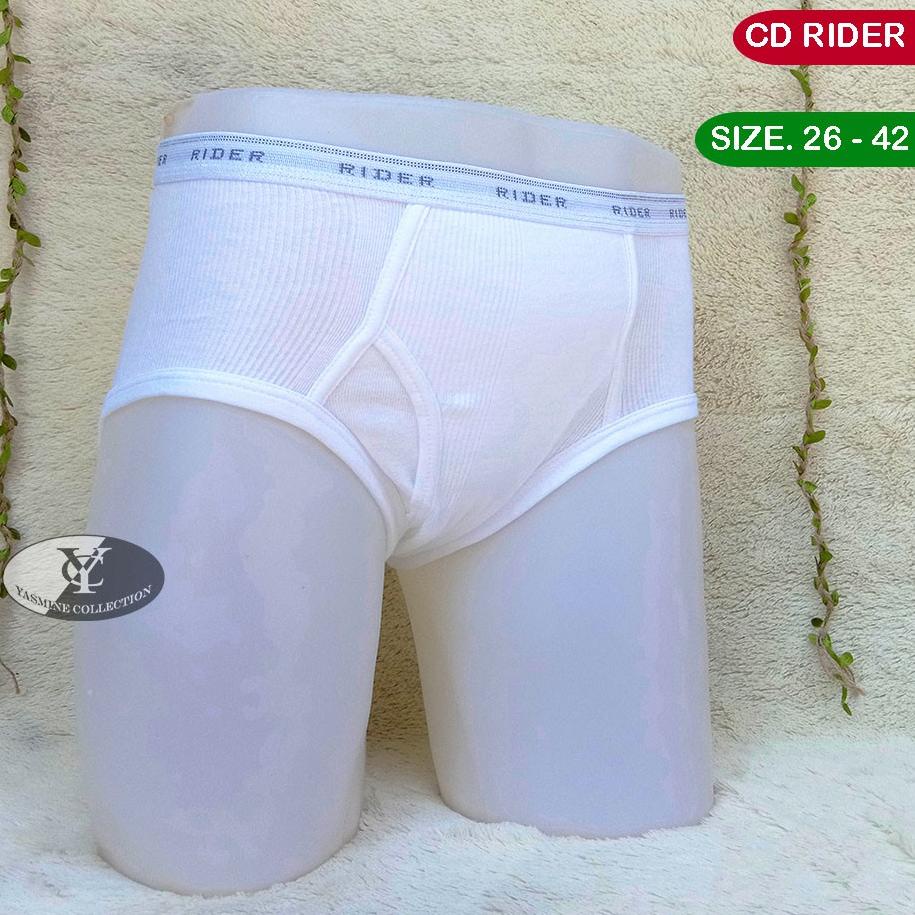 Sale Sekarang--Celana Dalam Rider 125B | Pria CD Putih Salur | Celana Dalam Pria | Celana Dalam Puti